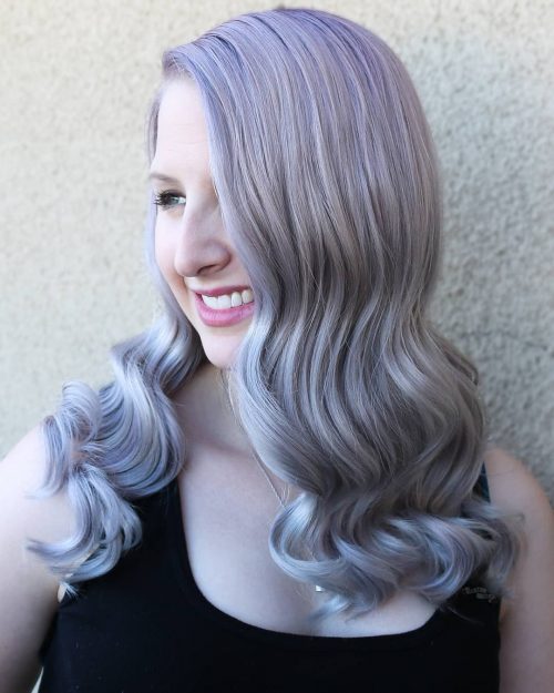 A low-cal majestic pilus color is a muted shade of majestic typically blended alongside grayness or ash xix Coolest Light Purple Hair Colors Right Now