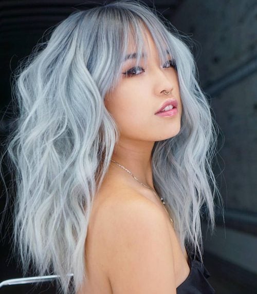  Pastels were undeniably thence inwards final twelvemonth amongst celebrities going out of the box amongst their  17 Prettiest Pastel Blue Hair Colors to Consider Trying