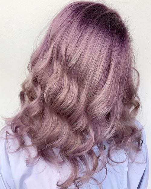 A low-cal majestic pilus color is a muted shade of majestic typically blended alongside grayness or ash xix Coolest Light Purple Hair Colors Right Now