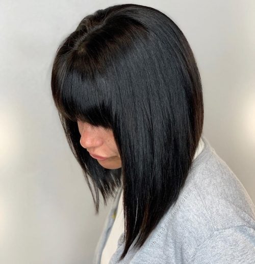 A long inverted bob is a cervix to collarbone 12 Head-Turning Long Inverted Bob Haircuts