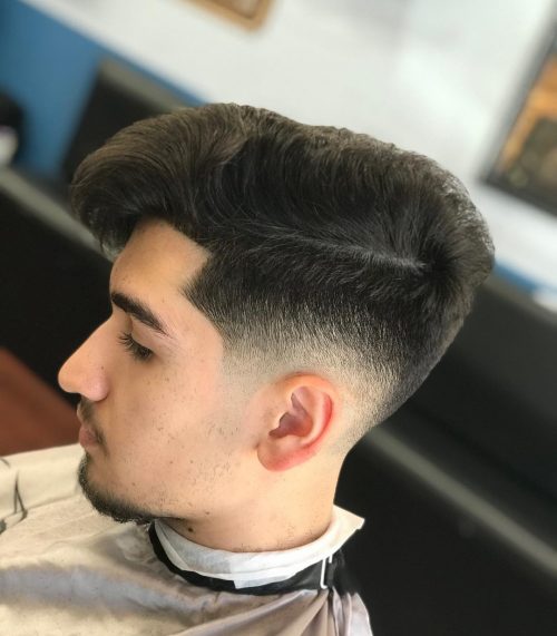 s haircut that involves long pilus on overstep which gradually gets shorter until peel sixteen Awesome Low Skin Fade Haircut Ideas