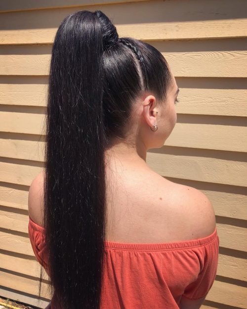 A high ponytail is a hairstyle that has all the pilus gathered in addition to secured into a department o xv Best High Ponytail Ideas You’ll Ever Seen