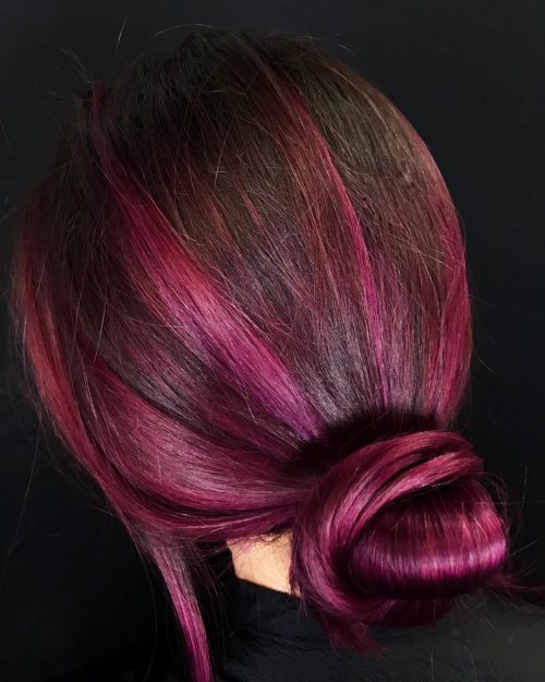 A burgundy pilus color is a blend of brownish together with imperial that create a deep burgundy cherry vino  38 Best Burgundy Hair Color Ideas – Yummy Wine Colors!