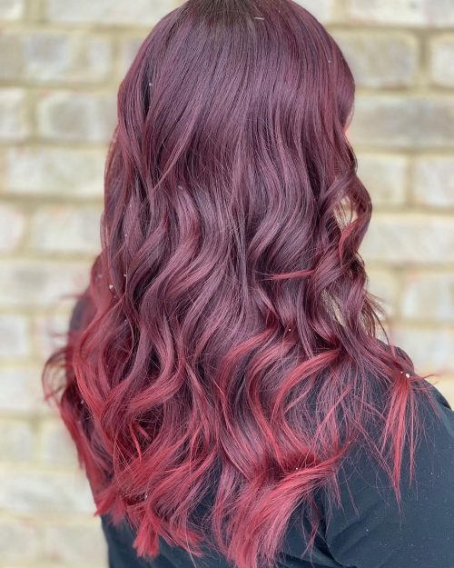 A ruddy ombre pilus color is when the pilus is dyed alongside ruddy in addition to some other color that gradually  27 Blazing Hot Red Ombre Hair Color Ideas