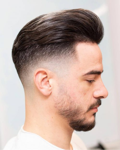 s haircut that combines the classic pompadour hairstyle amongst a razor cutting fade The fifteen Best Examples of Pompadour Fade Haircuts