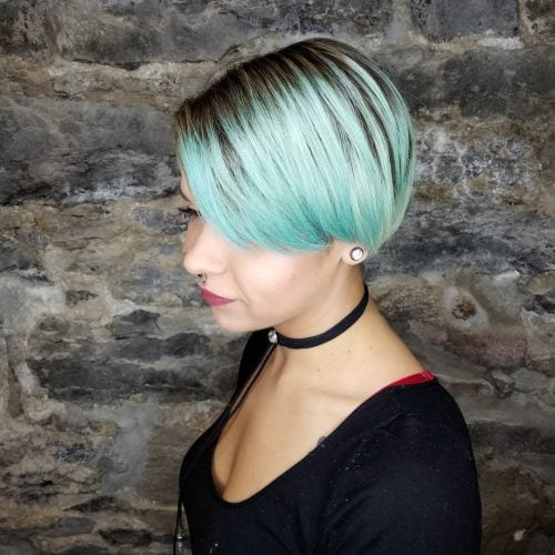 Jump into ane of the longest lasting color trends past times going amongst ane of these pop curt 34 Top Short Ombre Hair Ideas