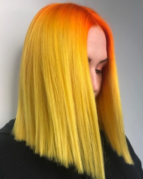 A xanthous pilus color is a fashion color that is brighter 21 Surprisingly Trendy Yellow Hair Color Ideas