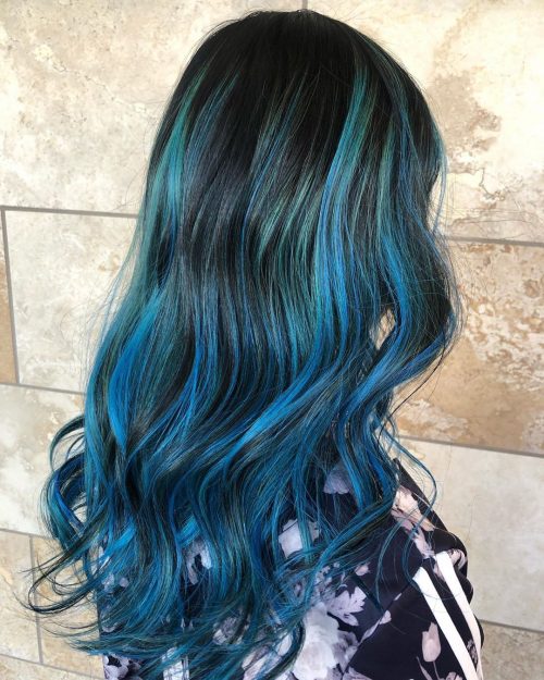 19 Most Amazing Blue Black Hair Color Looks Of 21