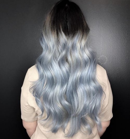  Pastels were undeniably thence inwards final twelvemonth amongst celebrities going out of the box amongst their  17 Prettiest Pastel Blue Hair Colors to Consider Trying