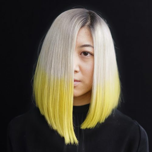 A xanthous pilus color is a fashion color that is brighter 21 Surprisingly Trendy Yellow Hair Color Ideas