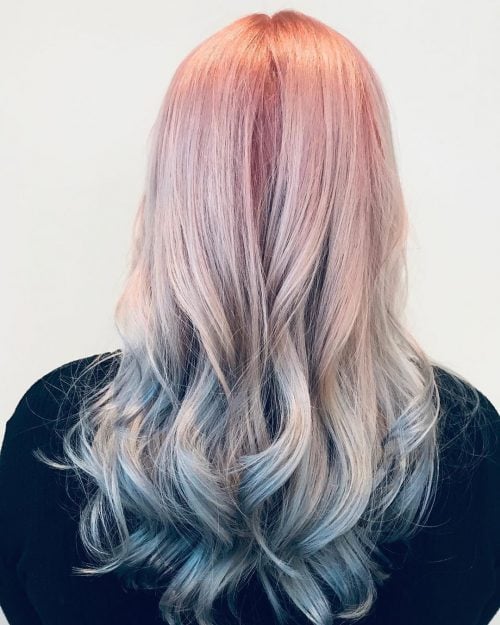  Pastels were undeniably thence inwards final twelvemonth amongst celebrities going out of the box amongst their  17 Prettiest Pastel Blue Hair Colors to Consider Trying