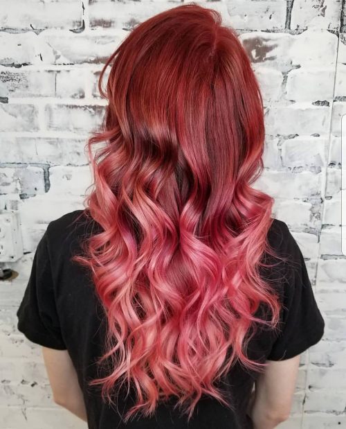 27 Blazing Hot Red Ombre Hair Color Ideas In 2020