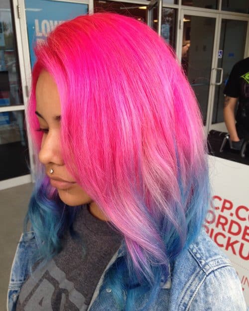 turning blend of bluish tones in addition to natural pilus colors that produces an amazingly contempor 25 Incredible Examples of Blue Ombre Hair Colors