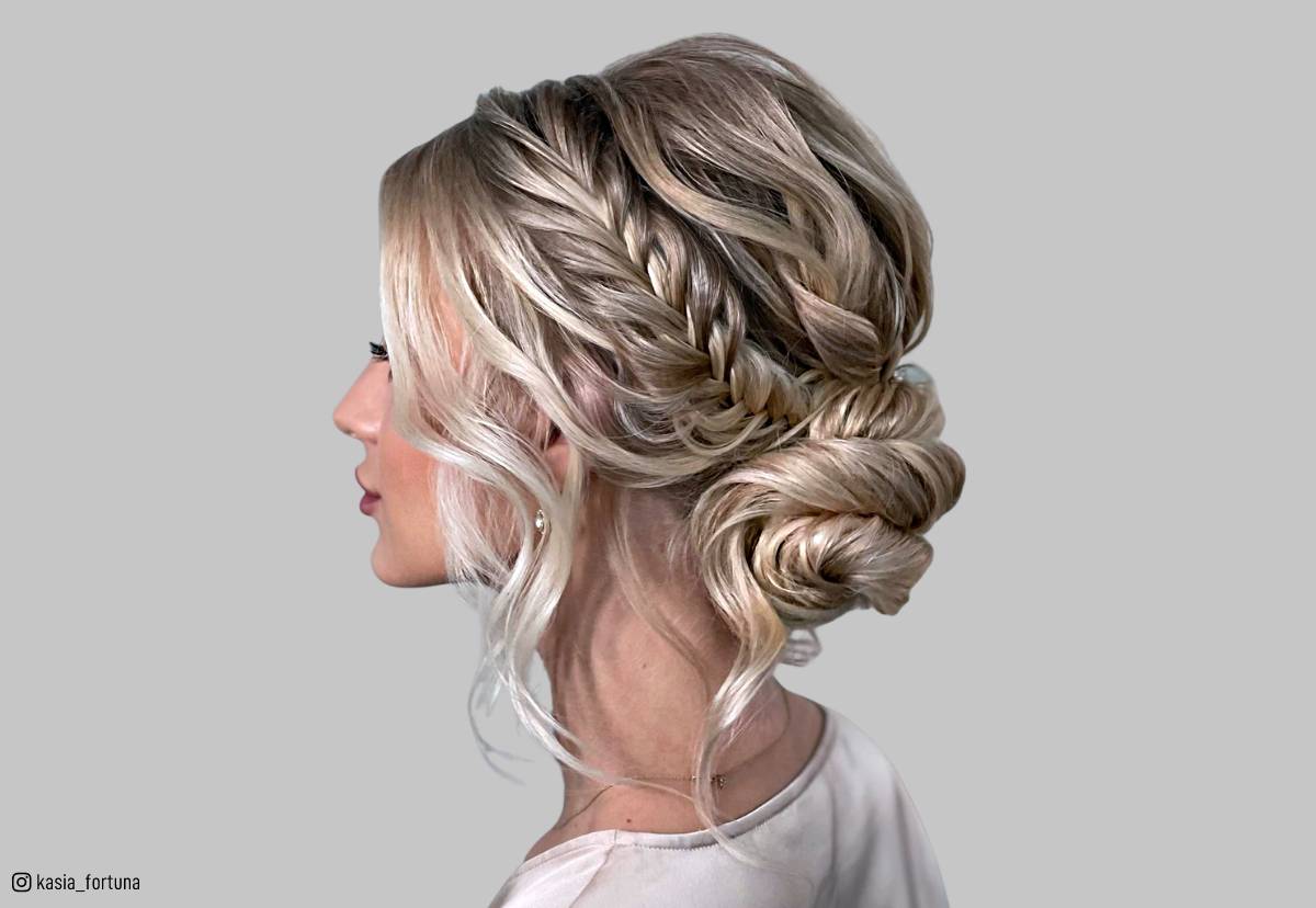 prom hairstyles for short hair updos with braids