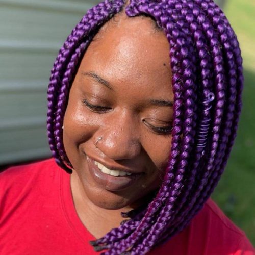 braiding protective style where the braids appear  xvi Lit Short Box Braids You Have to See