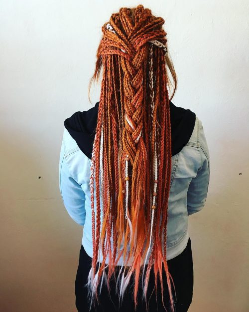 Red box braids are a type of braiding style that divides the pilus into  Here are xv Hot Examples of Red Box Braids