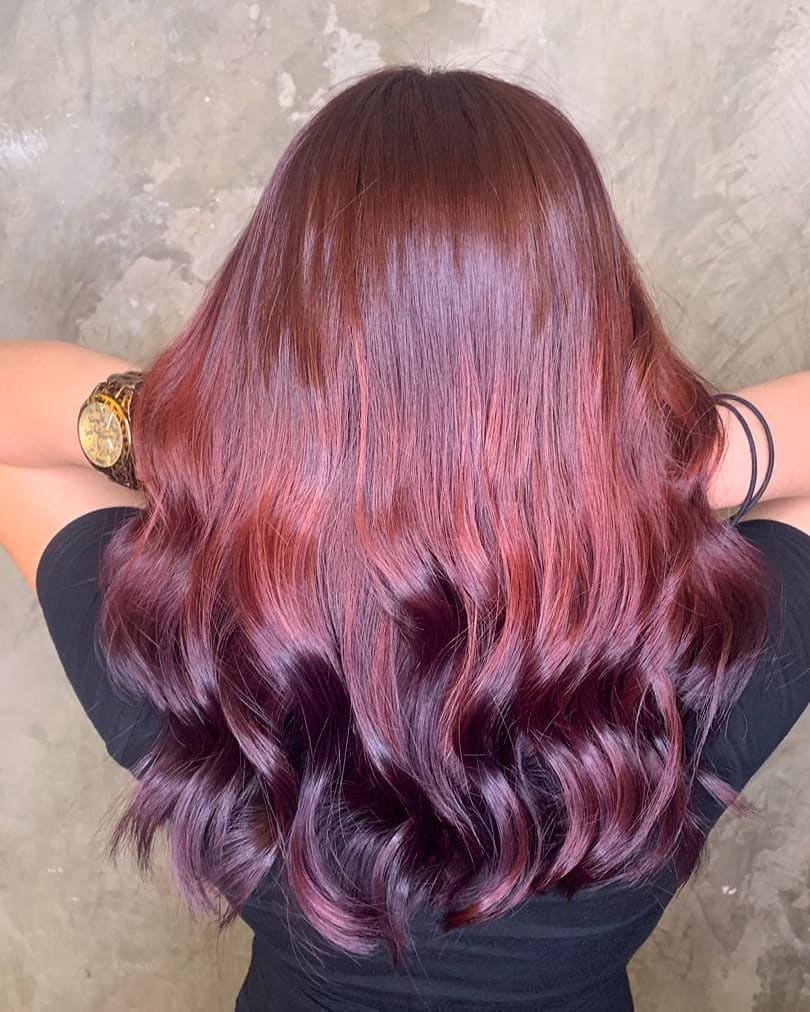 22 Hottest Red Purple Hair Colors (Balayage, Ombres and Highlights)