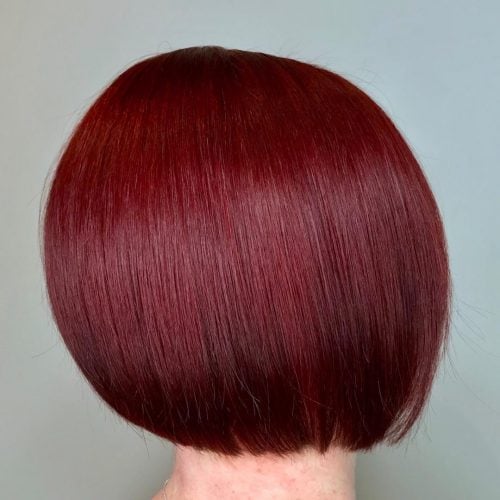 Dark ruby-red pilus transcends the listing of the most pop as well as fashionable fashion colors this yr nineteen Shockingly Pretty Dark Red Hair Color Ideas