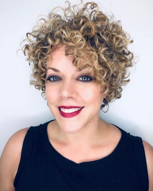 13 Cute Short Curly Hair With Bangs