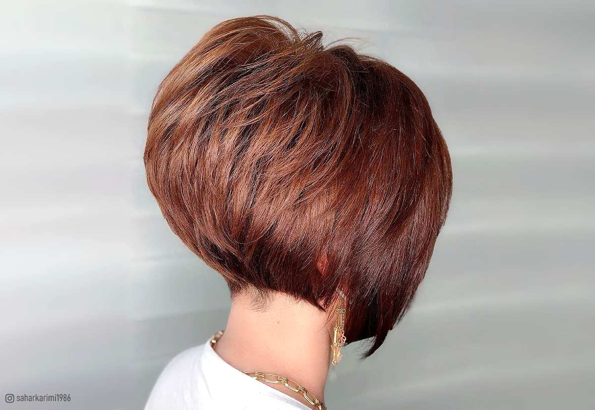 angled bob front and back view
