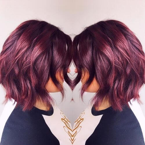 A burgundy pilus color is a blend of brownish together with imperial that create a deep burgundy cherry vino  38 Best Burgundy Hair Color Ideas – Yummy Wine Colors!