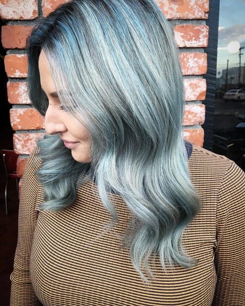  Pastels were undeniably thence inwards final twelvemonth amongst celebrities going out of the box amongst their  17 Prettiest Pastel Blue Hair Colors to Consider Trying