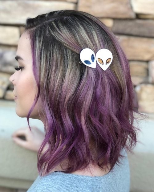 A violet pilus color is a mixture of cherry in addition to blueish tones balanced into a vivid hue eighteen Reasons to Color Your Hair Violet Purple