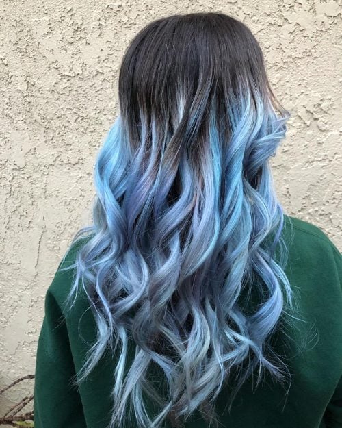  Pastels were undeniably thence inwards final twelvemonth amongst celebrities going out of the box amongst their  17 Prettiest Pastel Blue Hair Colors to Consider Trying