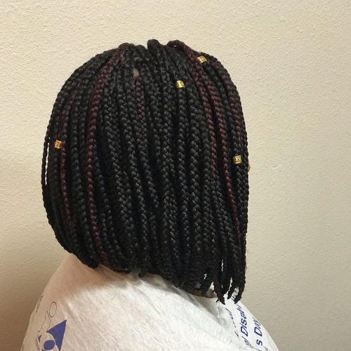 braiding protective style where the braids appear  xvi Lit Short Box Braids You Have to See