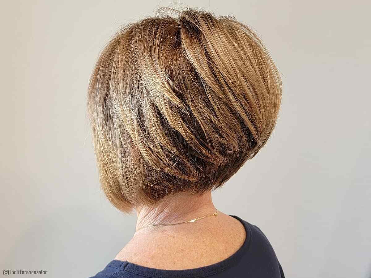angled bob front and back view
