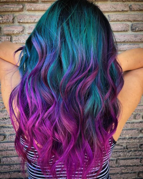 The galaxy pilus tendency started several years agone in addition to it 23 Incredible Galaxy Hair Color Ideas