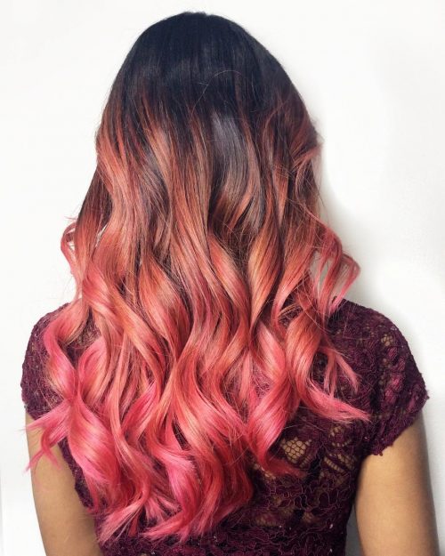  pilus is a pilus color that features a shade of pinkish transitioned into some other vivid or nat Check Out These 17 Incredible Pink Ombré Hair Colors