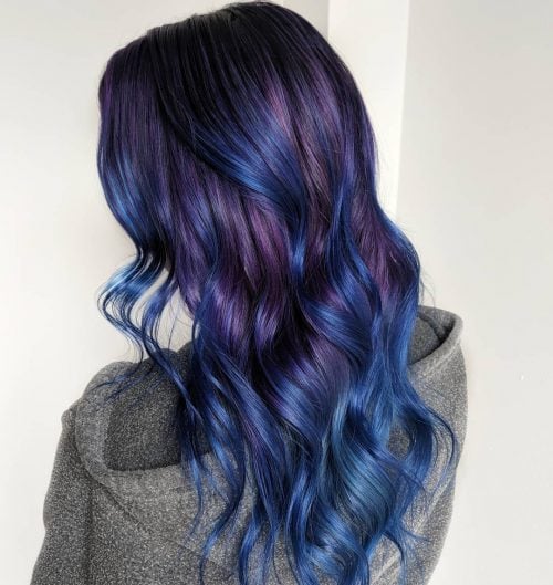 A violet pilus color is a mixture of cherry in addition to blueish tones balanced into a vivid hue eighteen Reasons to Color Your Hair Violet Purple