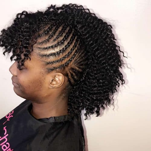 braiding protective style where the braids appear  xvi Lit Short Box Braids You Have to See