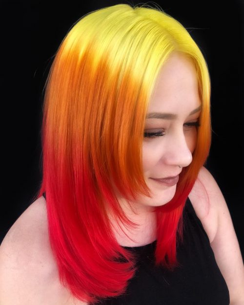 A xanthous pilus color is a fashion color that is brighter 21 Surprisingly Trendy Yellow Hair Color Ideas